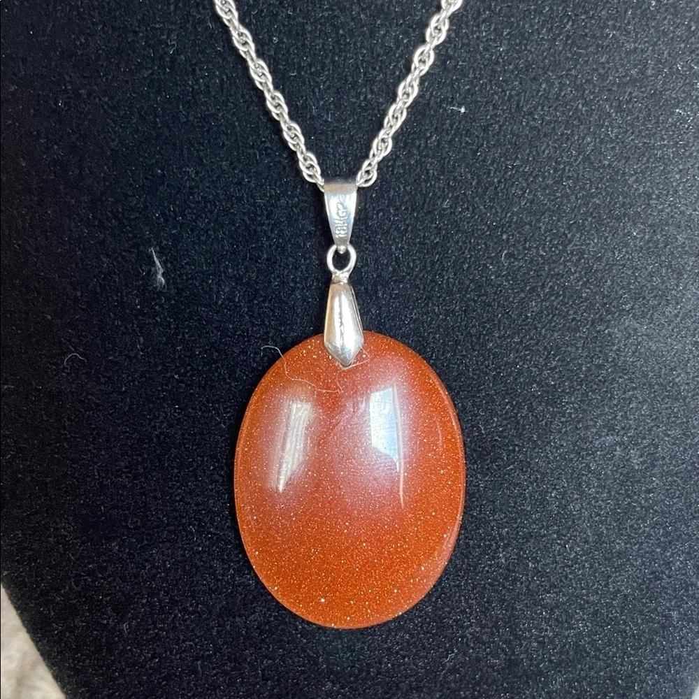 Elegant Goldstone Pendant Necklace